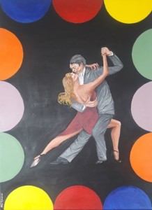 Noche de tango I - óleo - 0,60 x 0,80 m