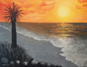 Atardecer - óleo- 0,80 x 0,60 m