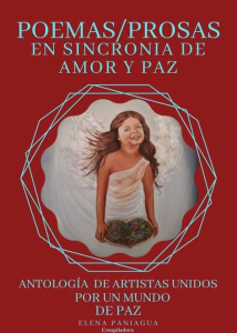 Poema/Prosas en Sincronía de Amor y Paz - Tapa ilustración con la imagen de la pintura "Ángel de la paz"