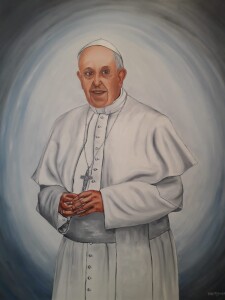 Papa Francisco - óleo - 0,70 x 0,90 m