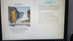 Revista educativa medioambiental "Aquitin" - Editorial Amazon de Yolanda Jorge Besteiro. Imagen de la pintura "El cestero" de Brigida Nocera